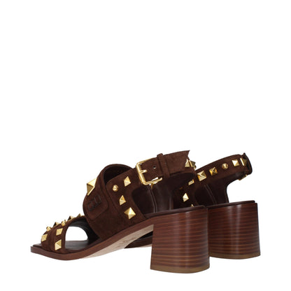 Brown Leather Strap-On Sandals