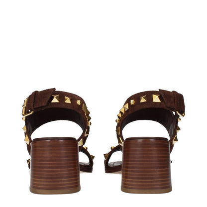 Brown Leather Strap-On Sandals