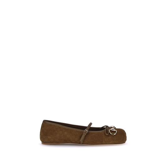 Brown Goatskin Ballet Flats