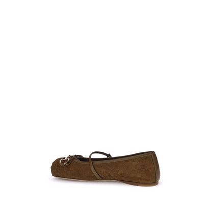 Brown Goatskin Ballet Flats
