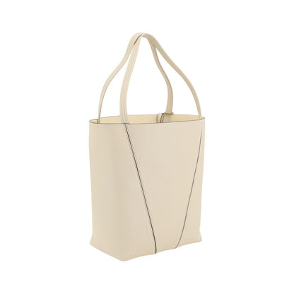 Beige Calf Leather Bos Taurus Shoulder Bag