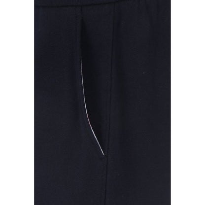 Blue Cotton Athletic Pants