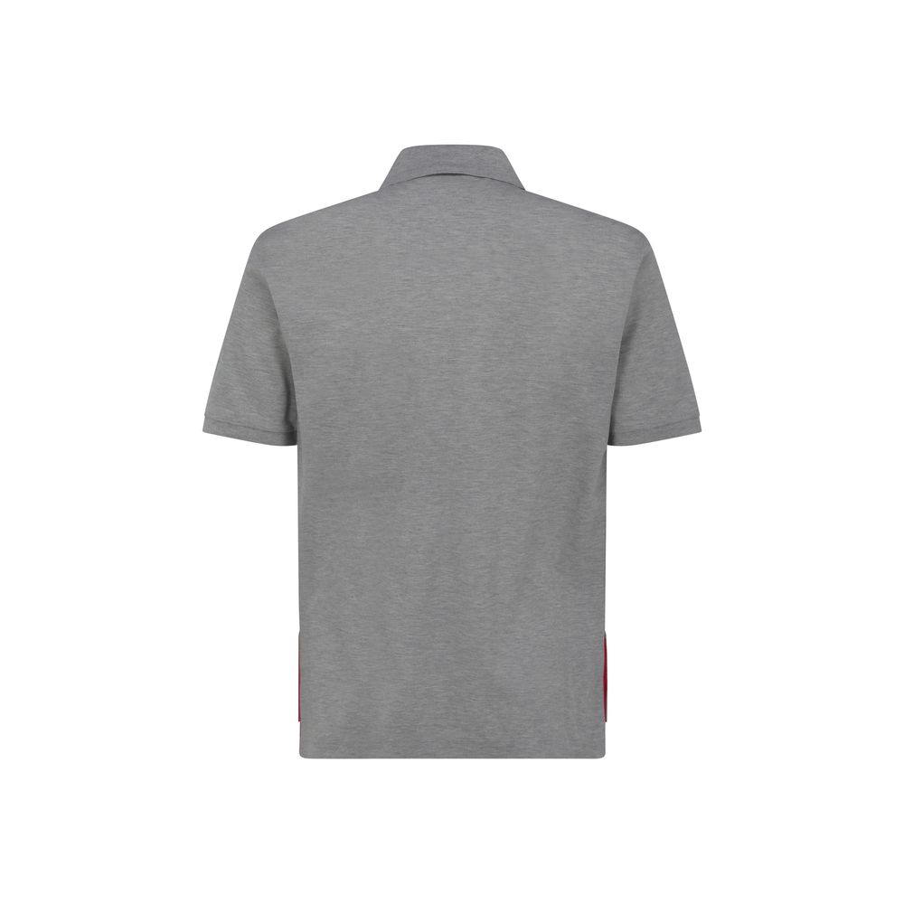 Gray Cotton Polo Shirt