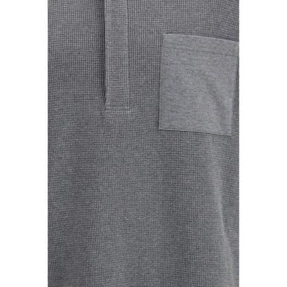 Gray Cotton Polo Shirt