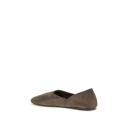 Brown Calf Leather Bos Taurus Ballet Flats