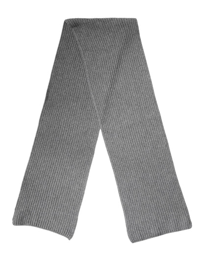Gray Cashmere Knit Neck Wrap Shawl Scarf