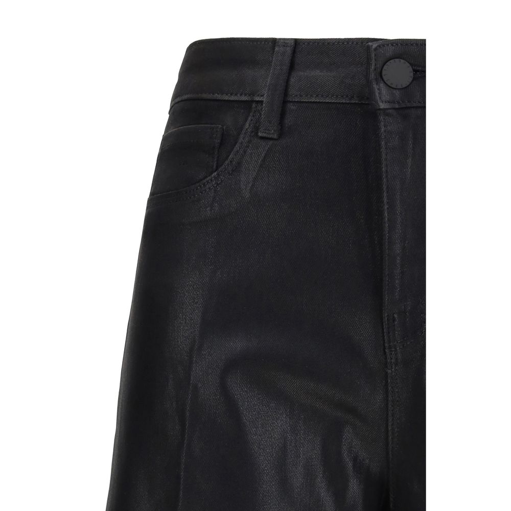 Black Cotton Casual Pants