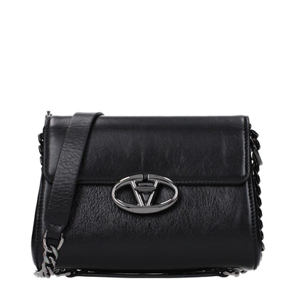 Black Leather Crossbody Bag