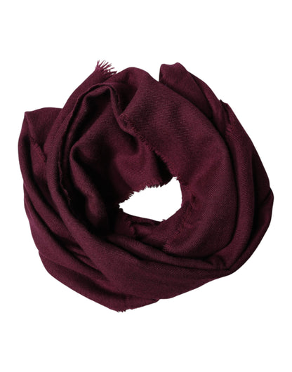 Maroon Cashmere Fringes Neck Wrap Shawl Scarf
