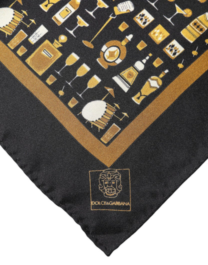 Black Jazz Club Square Handkerchief Scarf