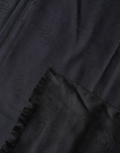 Black Lace Stole Silk NeckWrap Shawl Scarf