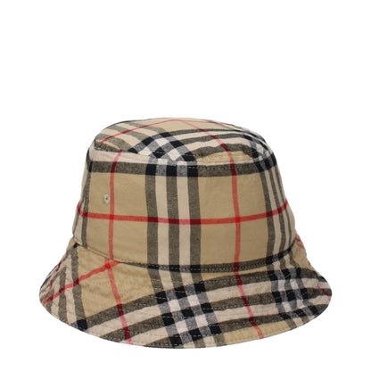 Beige Cotton Bucket Hat