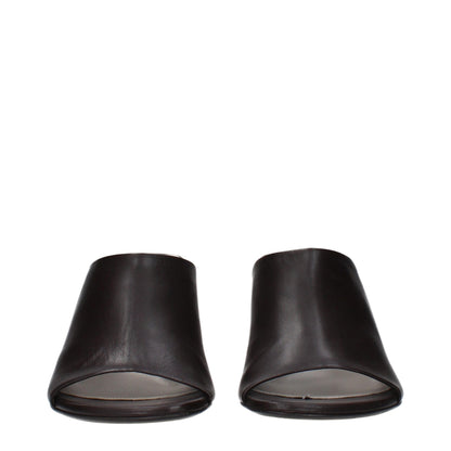 Black Leather High Heel Pumps