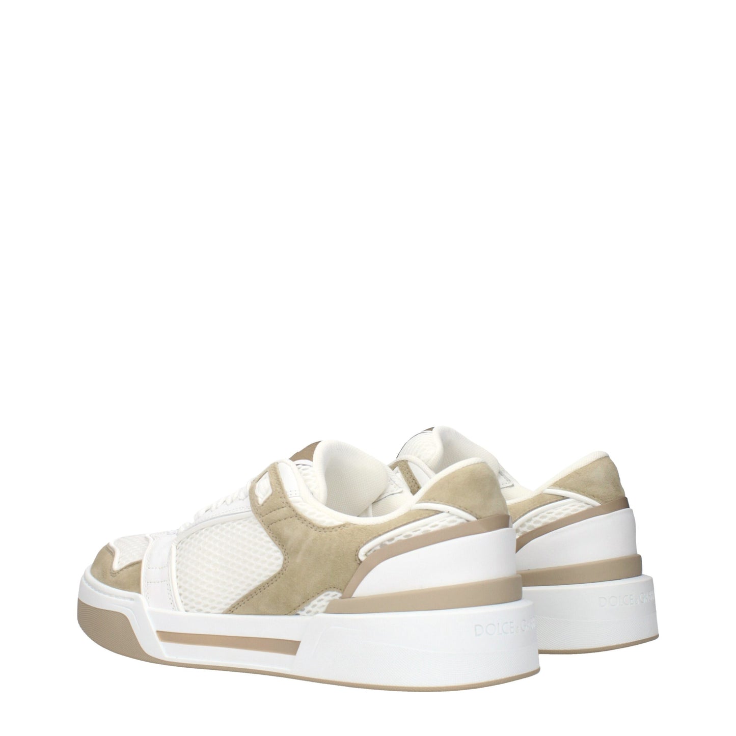 White Fabric Low Top Sneakers