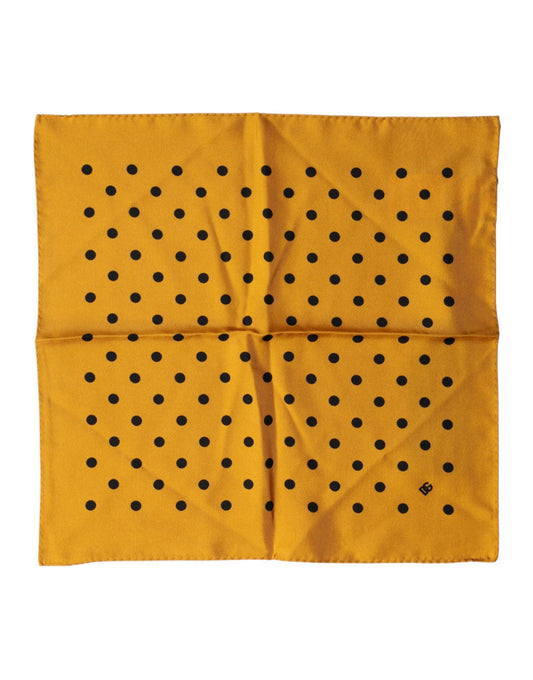 Orange Polka Dot Square Handkerchief Scarf