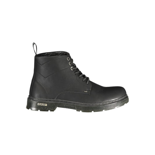Black Polyurethane Men's Ankle Boot