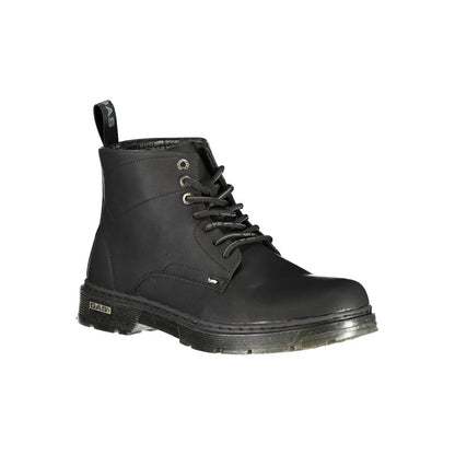 Black Polyurethane Men's Ankle Boot