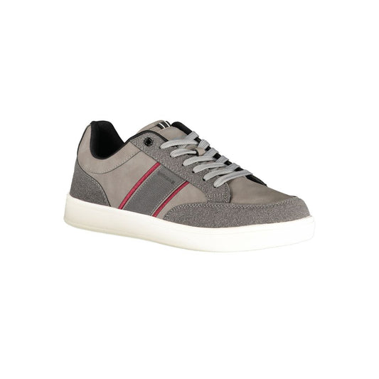 Grigio Poliestere Man Sneaker