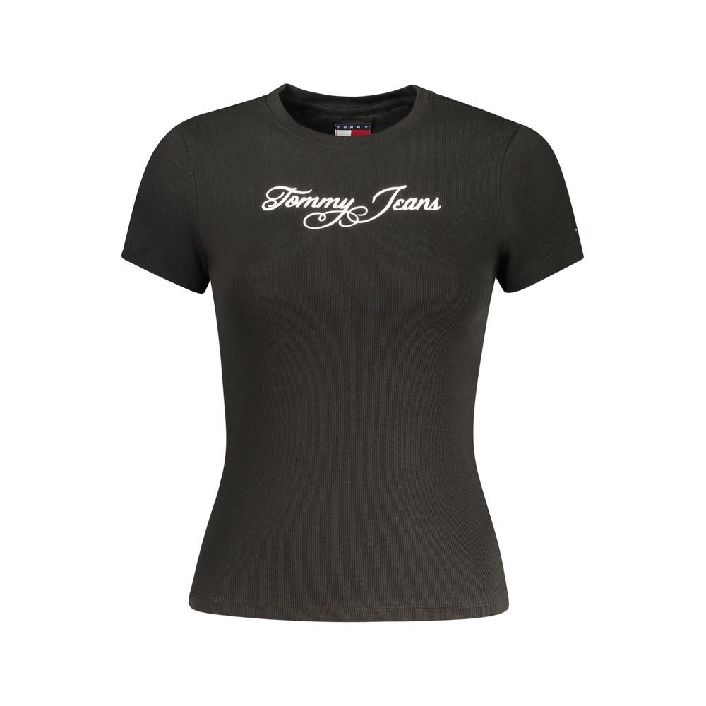Black Cotton Women's T-Shirt