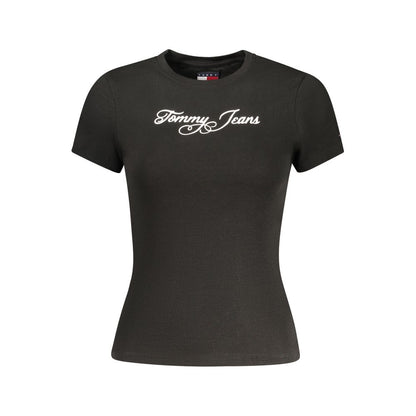Black Cotton Women's T-Shirt