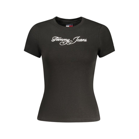 Black Cotton Women's T-Shirt
