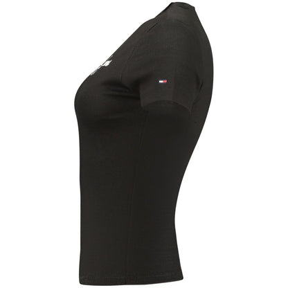 Black Cotton Women's T-Shirt