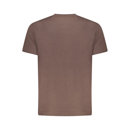 Brown Cotton Men's T-Shirt