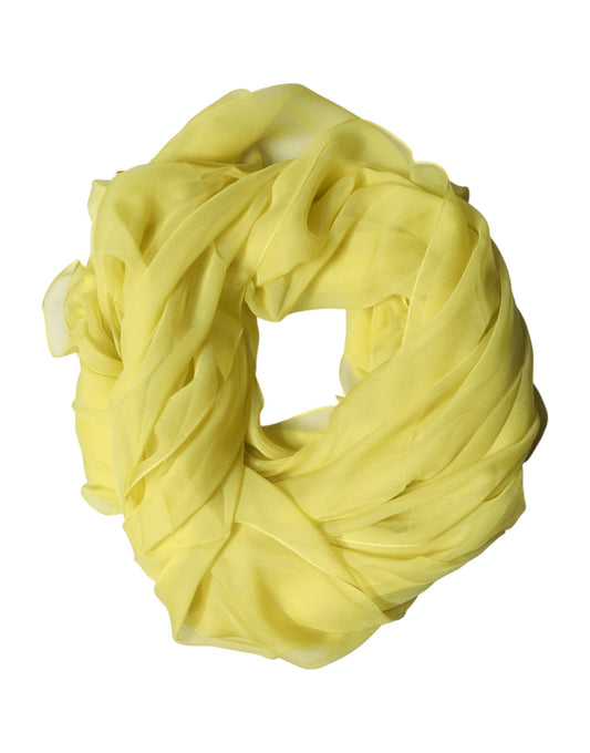 Yellow Stole Silk Neck Wrap Shawl Men  Scarf