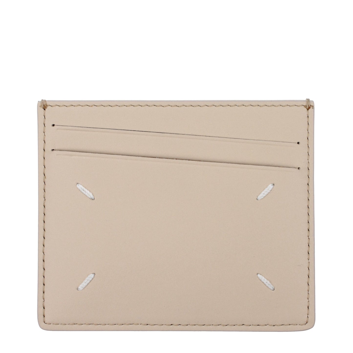 Beige Leather Cardholder