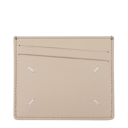 Beige Leather Cardholder