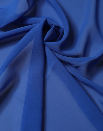 Blue Silk Stole Neck Wrap Shawl Men  Scarf