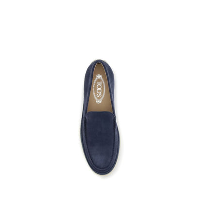 Blue Calf Leather Bos Taurus Slip-On Loafers