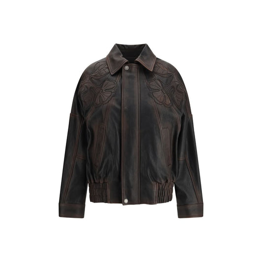 Brown Viscose Bomber