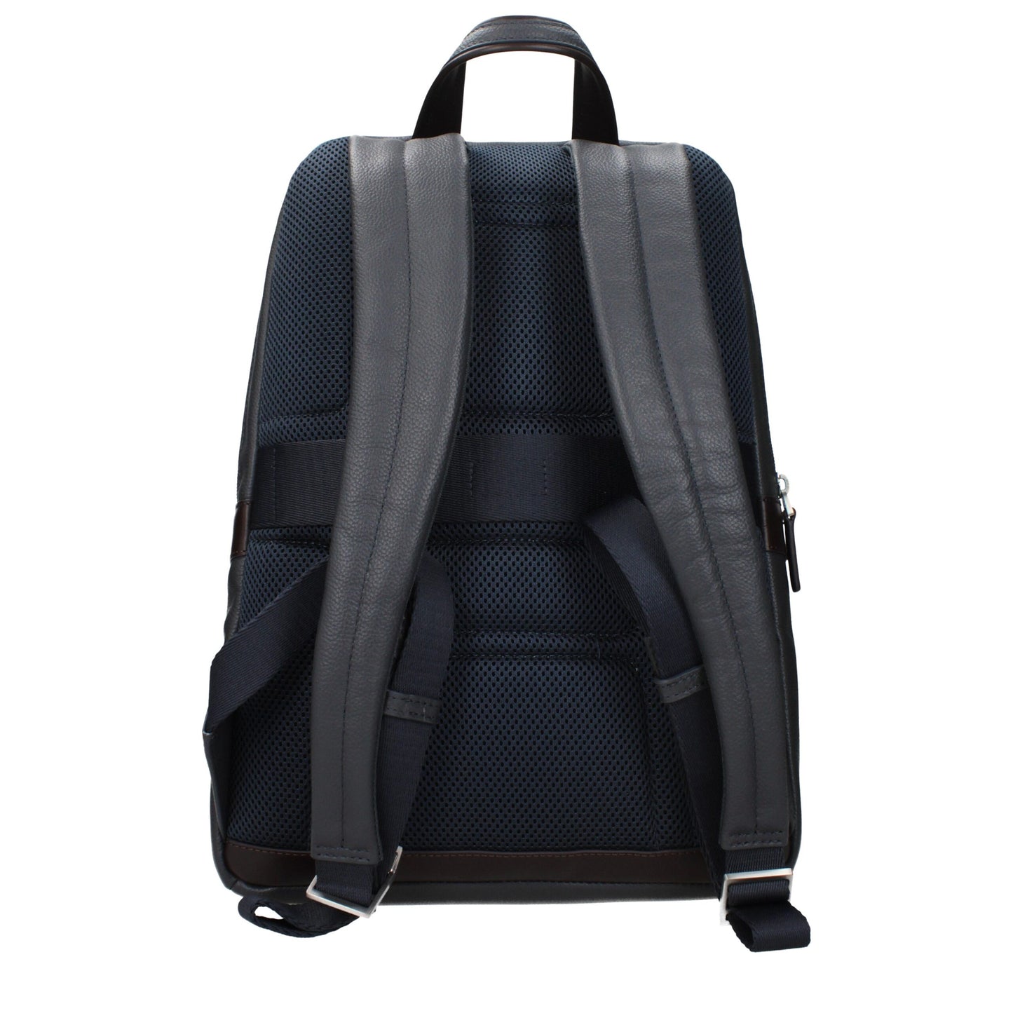 Gray Leather Backpack