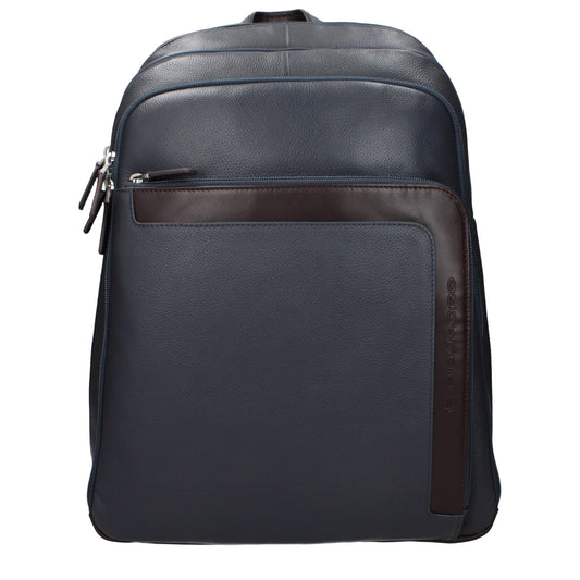 Gray Leather Backpack