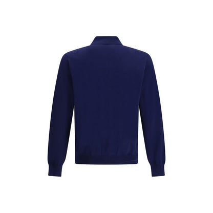 Blue Cotton Polo Shirt