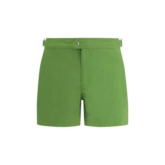 Bicolor Polyester Swim Shorts