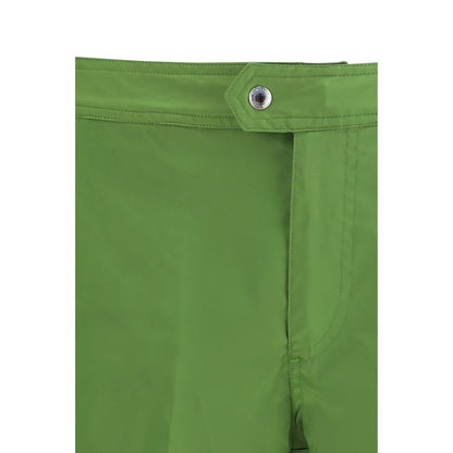 Bicolor Polyester Swim Shorts