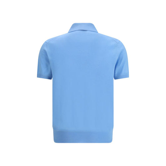 Light Blue Cotton Polo Shirt