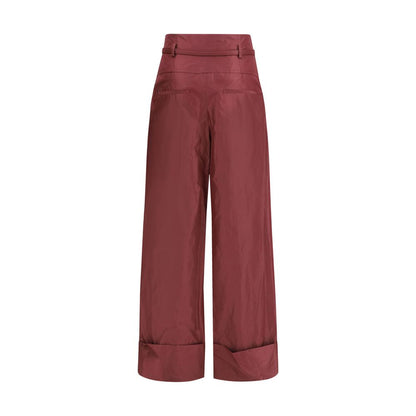 Bordeaux Silk Dress Pants