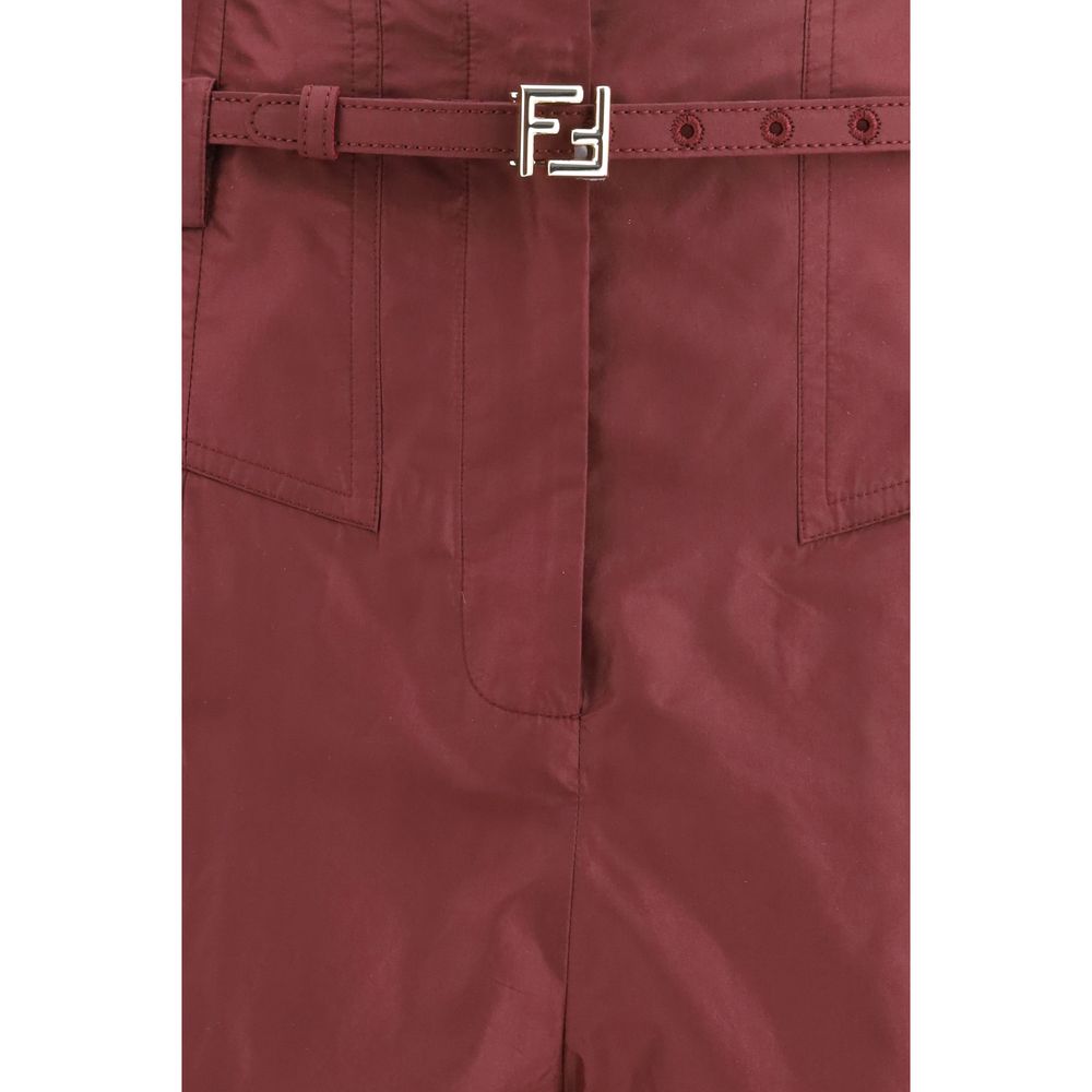 Bordeaux Silk Dress Pants