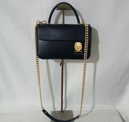 CEO Avenue Black Leather Handbag