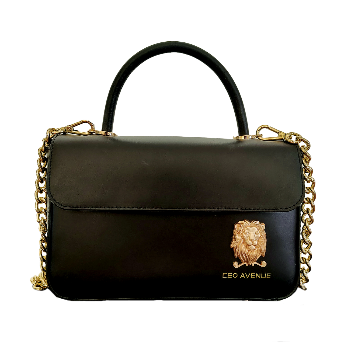 CEO Avenue Black Leather Handbag