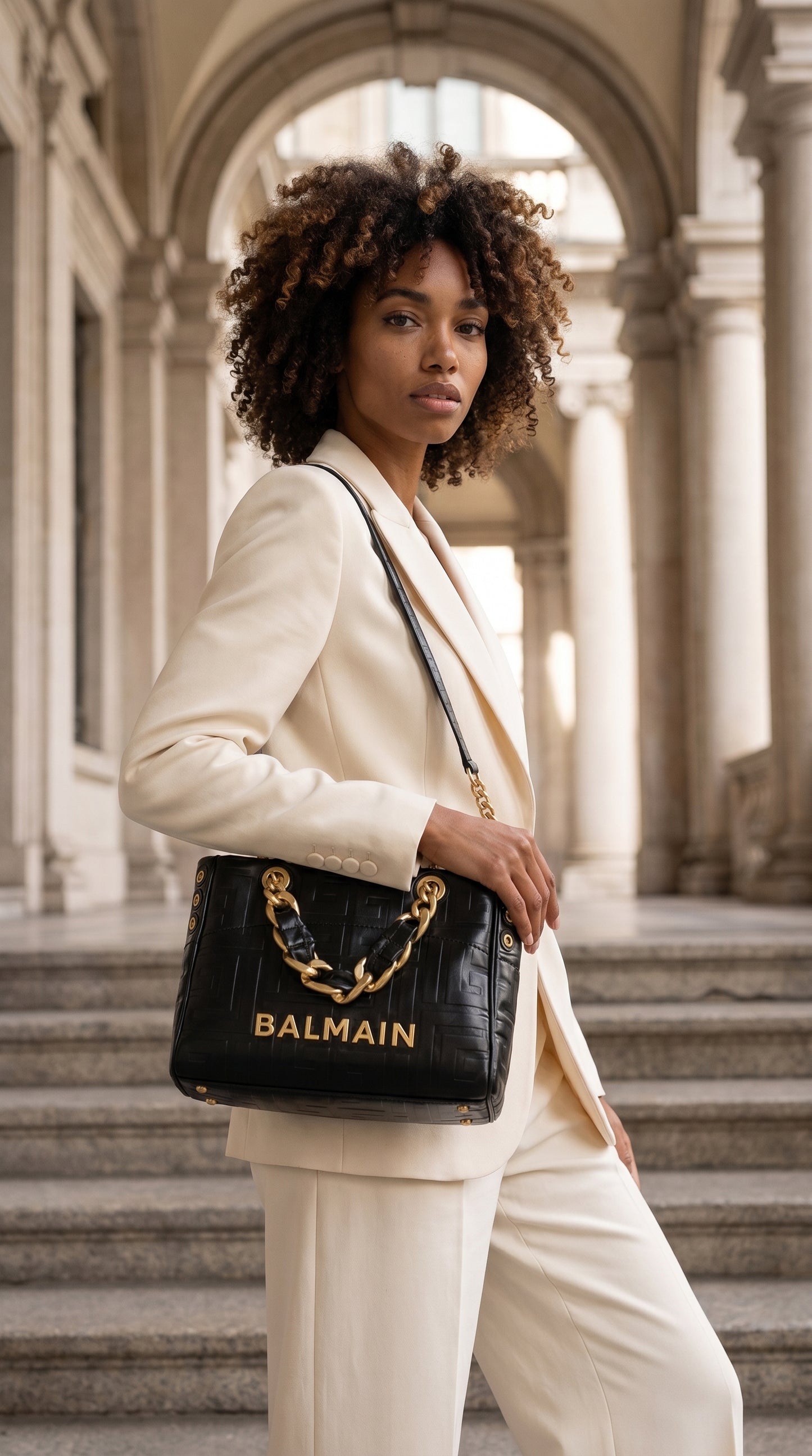 Black Calf Leather Bos Taurus Shoulder Bag