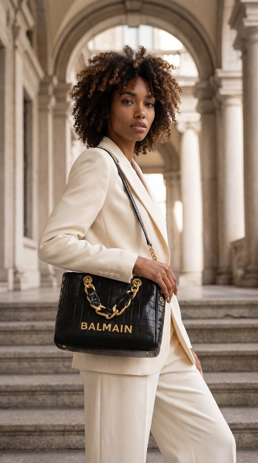 Black Calf Leather Bos Taurus Shoulder Bag