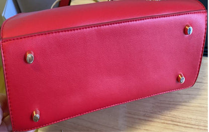 CEO AVENUE Signature Red Leather Handbag