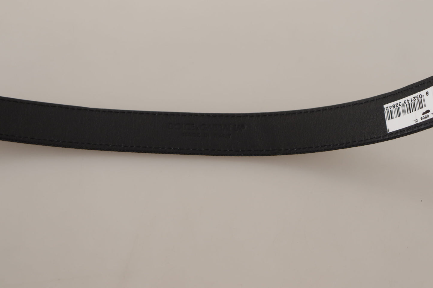 Elegant Black Canvas & Leather Belt