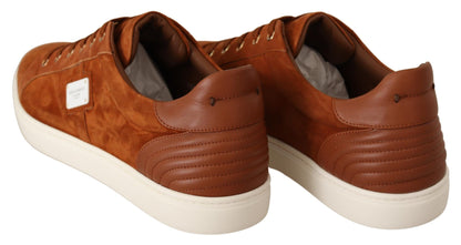 Elegant Light Brown Leather Sneakers