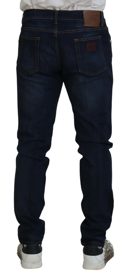 Sleek Skinny Jeans in Dark Blue
