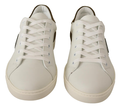 Chic White Leather Sneakers for Men